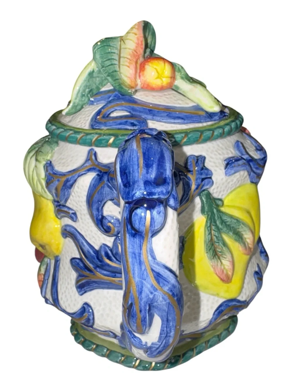 Vintage Fitz & Floyd Florentine Fruit Teapot with Lid